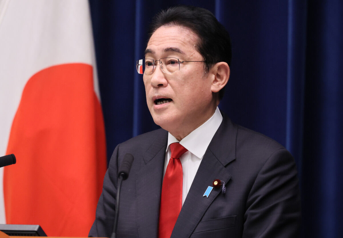 Japan's Prime Minister Fumio Kishida stating his intention to support fishing industry on Chinese seafood ban