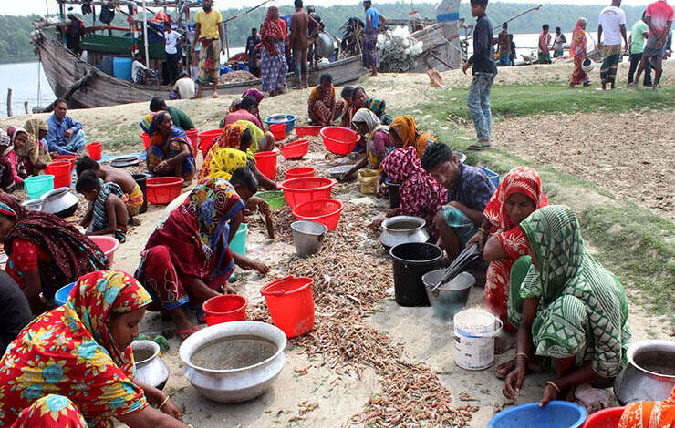 women rights climate change shrimp workers