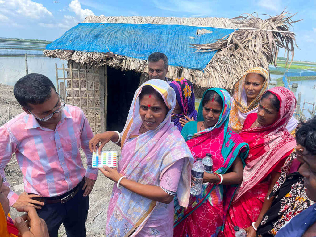 women shrimp farming training by fishbyte